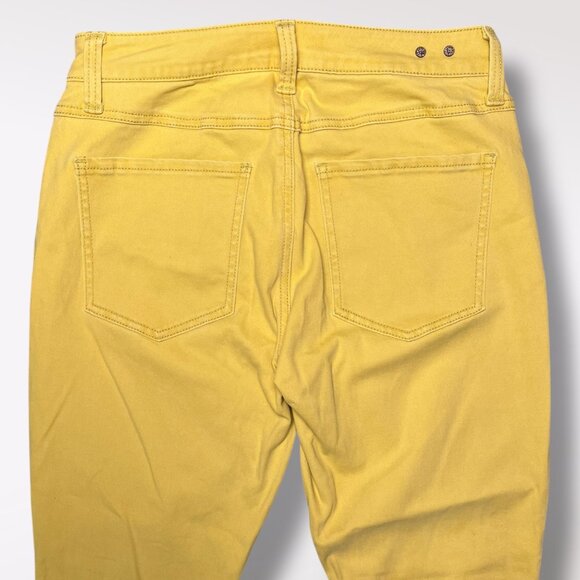 Cabi Curvy Skinny Jeans Yellow Stretch Denim Size 6 - Picture 7 of 8